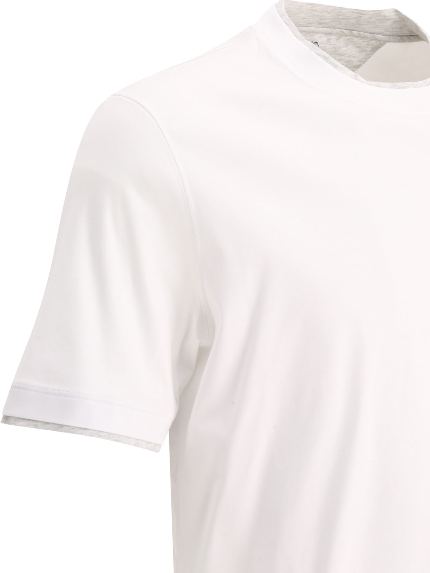 BRUNELLO CUCINELLI White Faux Layering t-shirt